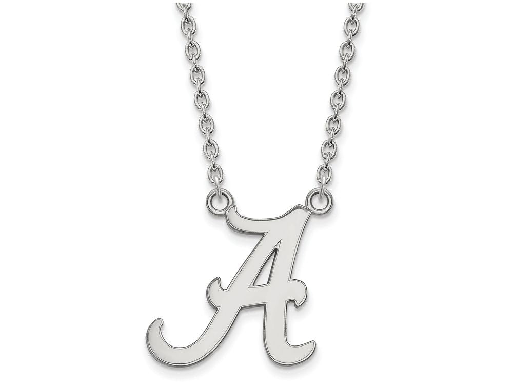 LogoArt Sterling Silver University Of Alabama Large Pendant Necklace