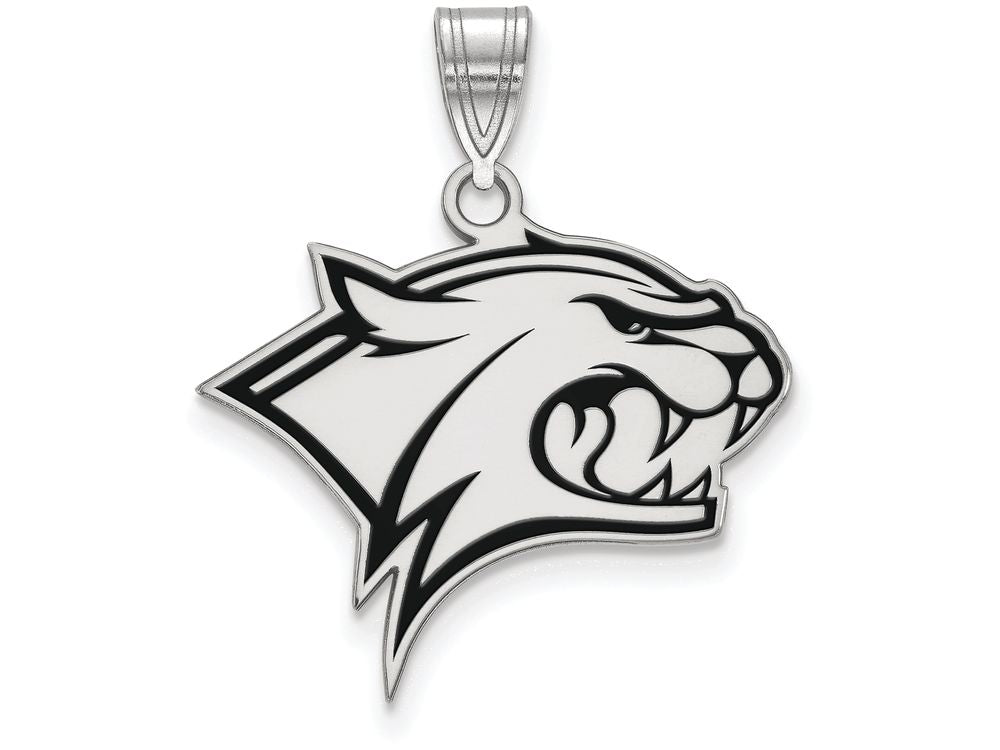 LogoArt Sterling Silver University Of New Hampshire Large Enamel Pendant Necklace