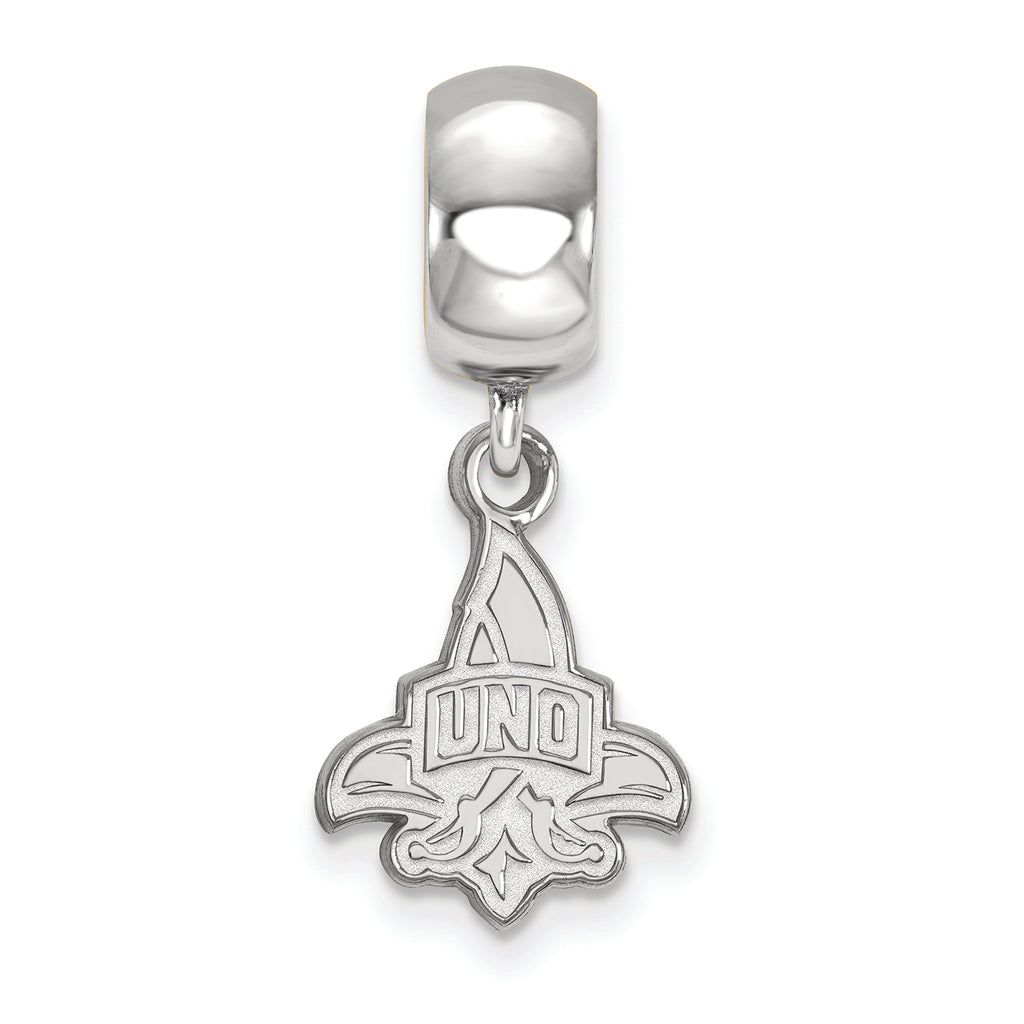 LogoArt Sterling Silver University Of New Orleans Bead Charm Charm Small Dangle Bead Charm