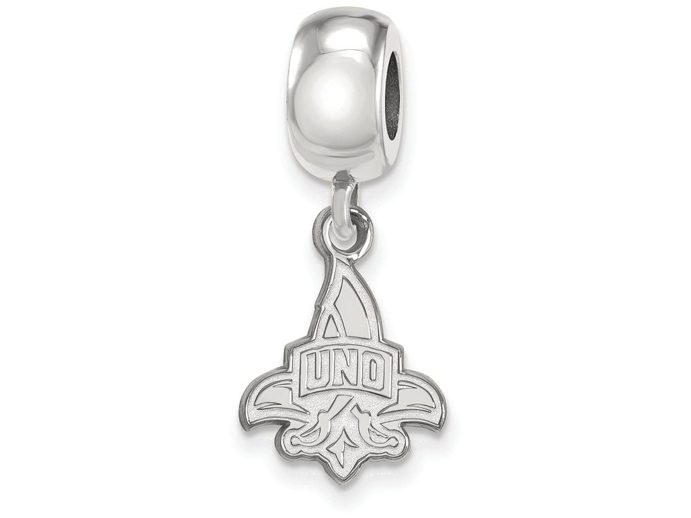 LogoArt Sterling Silver University Of New Orleans Bead Charm Charm Small Dangle Bead Charm