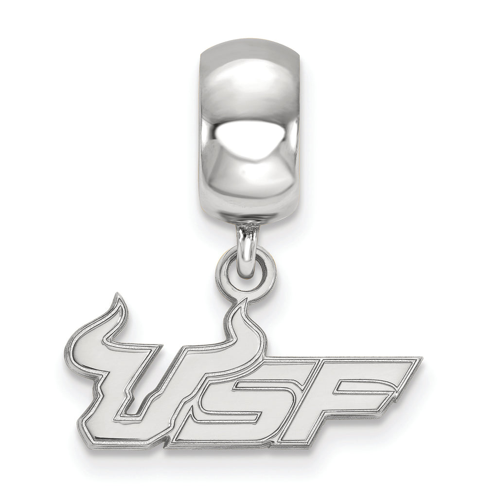 LogoArt Sterling Silver University Of South Florida Bead Charm Charm Small Dangle Bead Charm