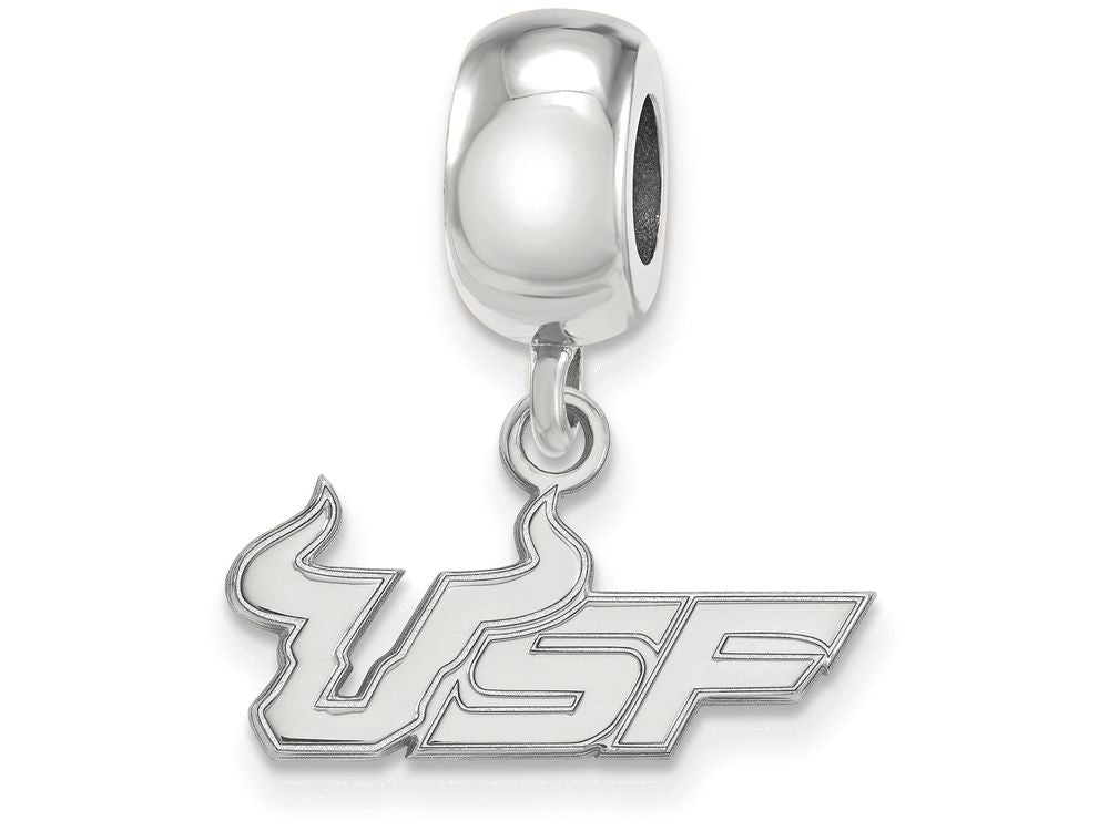 LogoArt Sterling Silver University Of South Florida Bead Charm Charm Small Dangle Bead Charm