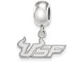 LogoArt Sterling Silver University Of South Florida Bead Charm Charm Small Dangle Bead Charm