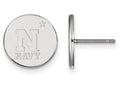 LogoArt Sterling Silver Navy Small Disc Earrings