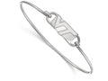 LogoArt Sterling Silver Virginia Tech Small Ctr Wire Bangle