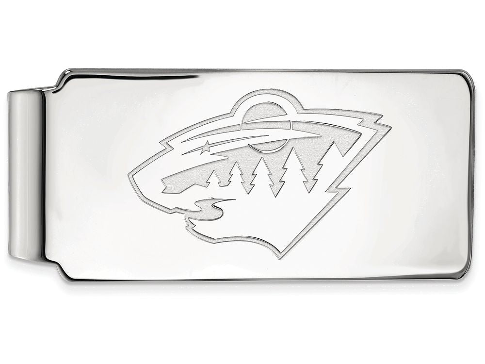 Logoart Nhl 925 Sterling Silver Minnesota Wild Money Clip