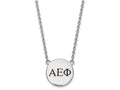LogoArt Sterling Silver Alpha Epsilon Phi Small Enameled Pendant Necklace With 18 Inch