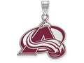 LogoArt Sterling Silver Colorado Avalanche Large Enamel Pendant Necklace