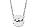 LogoArt Sterling Silver Alpha Xi Delta Small Enameled Pendant Necklace With 18 Inch