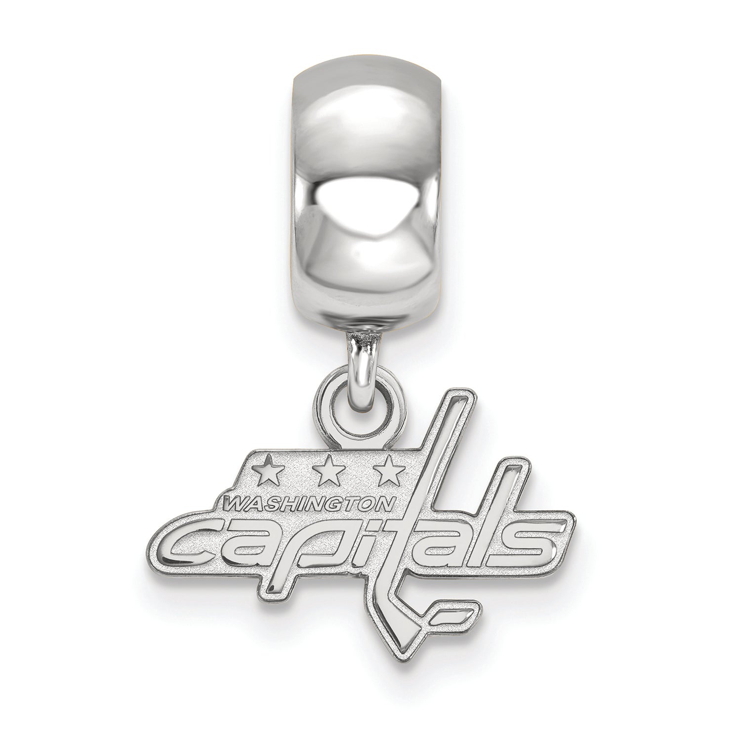 LogoArt Sterling Silver Washington Capitals Bead Charm Charm Xs Dangle Bead Charm