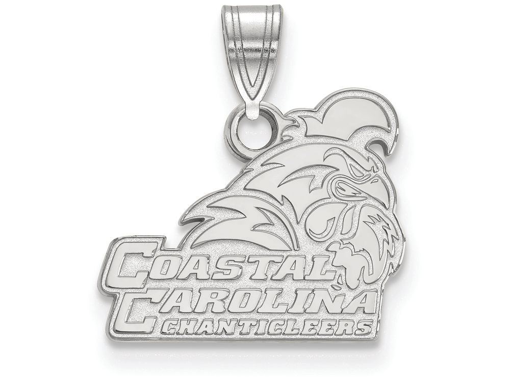 LogoArt Sterling Silver Coastal Carolina University Small Pendant Necklace