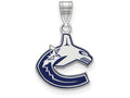 Logoart 925 Sterling Silver Vancouver Canucks Small Enamel Pendant