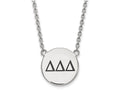 LogoArt Sterling Silver Delta Delta Delta Small Enameled Pendant Necklace With 18 Inch