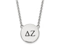 LogoArt Sterling Silver Delta Zeta Small Enameled Pendant Necklace With 18 Inch