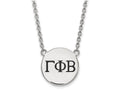 LogoArt Sterling Silver Gamma Phi Beta Small Enameled Pendant Necklace With 18 Inch