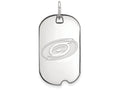 Logoart 925 Sterling Silver Carolina Hurricanes Small Dog Tag Pendant Necklace