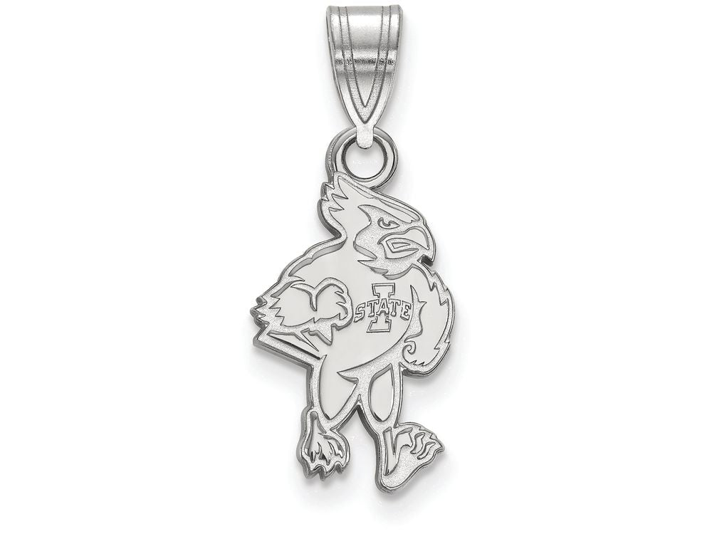LogoArt Sterling Silver Iowa State University Medium Pendant Necklace