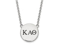 LogoArt Sterling Silver Kappa Alpha Theta Small Enameled Pendant Necklace With 18 Inch