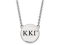 LogoArt Sterling Silver Kappa Kappa Gamma Small Enameled Pendant Necklace With 18 Inch