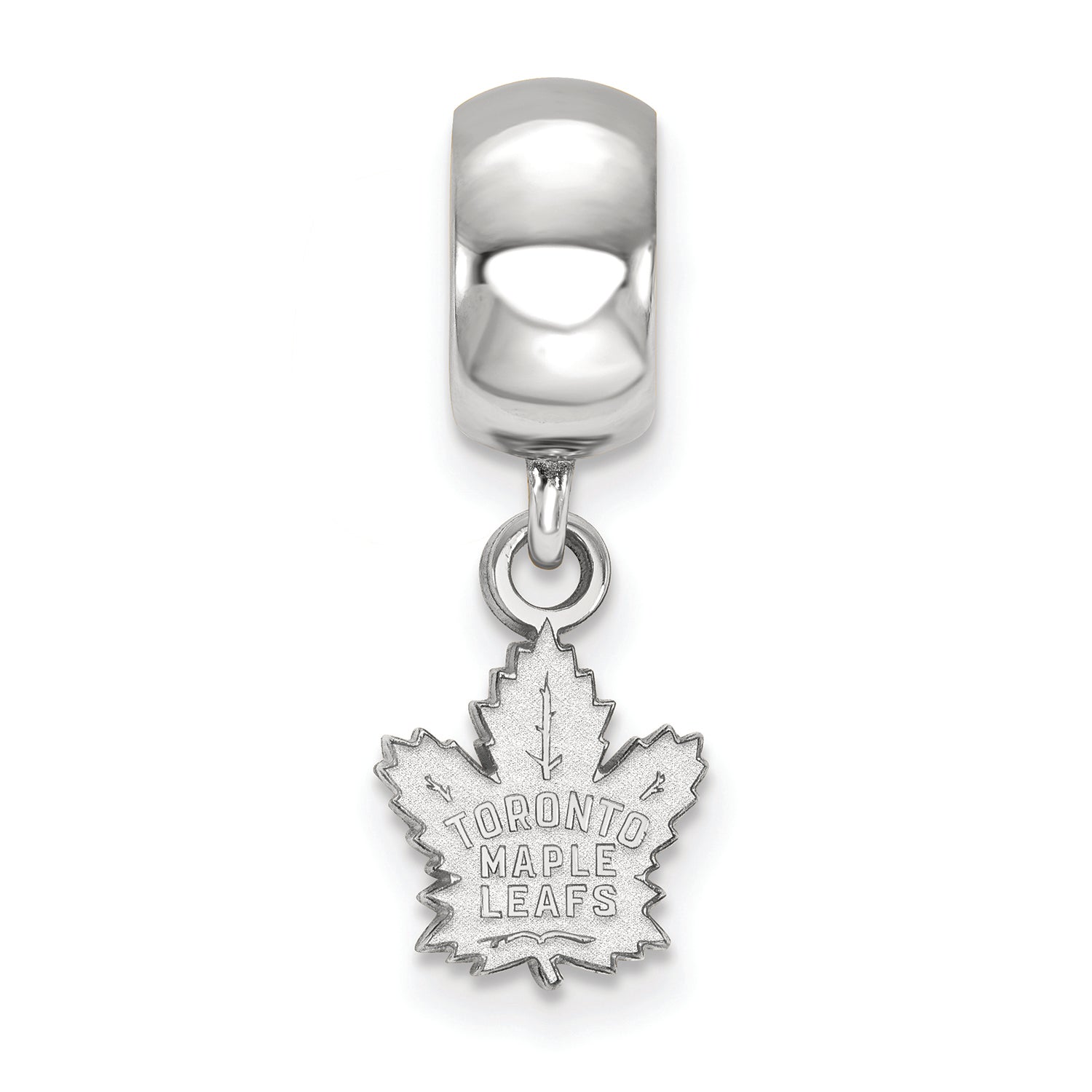 LogoArt Sterling Silver Toronto Maple Leafs Bead Charm Charm Xs Dangle Bead Charm