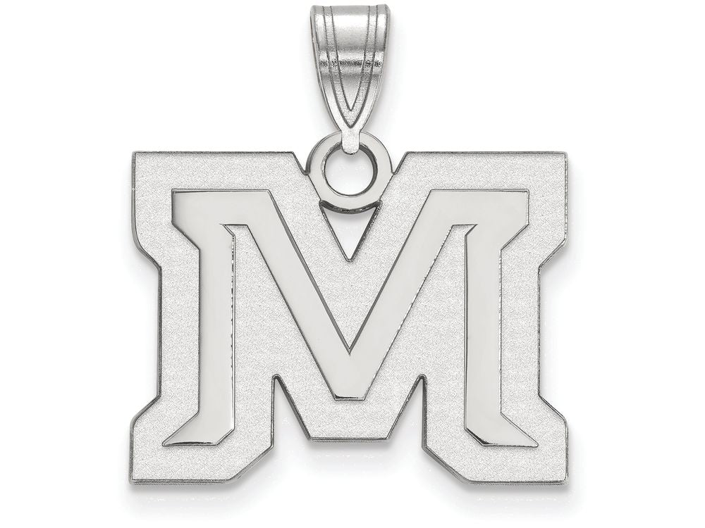 LogoArt Sterling Silver Montana State University Medium Pendant Necklace
