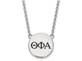 LogoArt Sterling Silver Theta Phi Alpha Small Enameled Pendant Necklace With 18 Inch