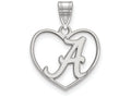 LogoArt Sterling Silver University Of Alabama Pendant Necklace In Heart