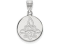 LogoArt Sterling Silver University Of New Orleans Medium Disc Pendant Necklace