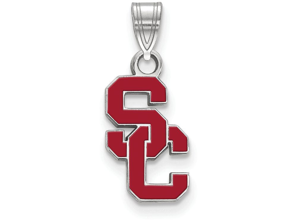 Logoart 925 Sterling Silver University Of Southern California Small Enamel Pendant