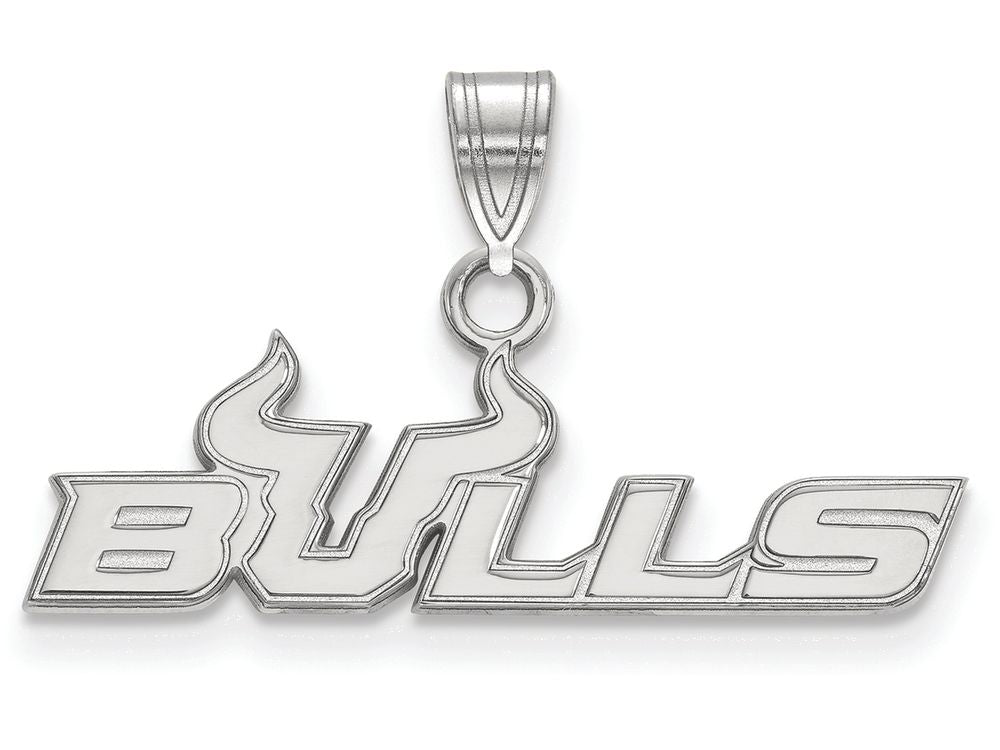 LogoArt Sterling Silver University Of South Florida Small Pendant Necklace