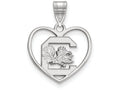LogoArt Sterling Silver University Of South Carolina Pendant Necklace In Heart