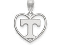 LogoArt Sterling Silver University Of Tennessee Pendant Necklace In Heart
