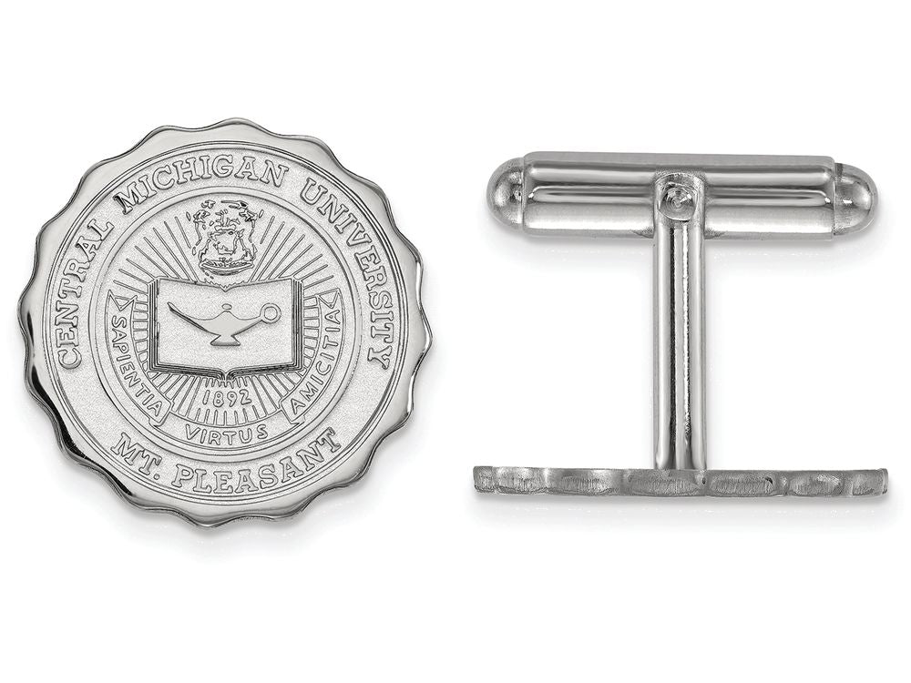 LogoArt Sterling Silver Central Michigan University Crest Cuff Link