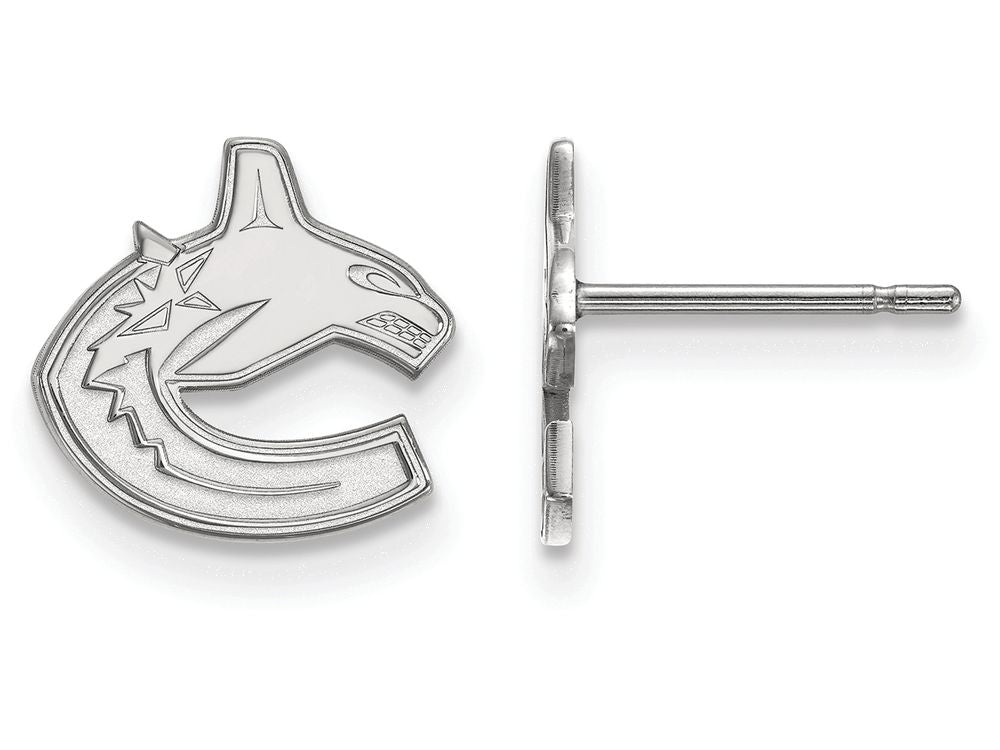 Logoart 925 Sterling Silver Vancouver Canucks Extra Small Post Earrings