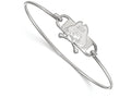 LogoArt Sterling Silver East Carolina University Small Ctr Wire Bangle