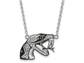 LogoArt Sterling Silver Florida Aandm University Large Enamel Pendant Necklace