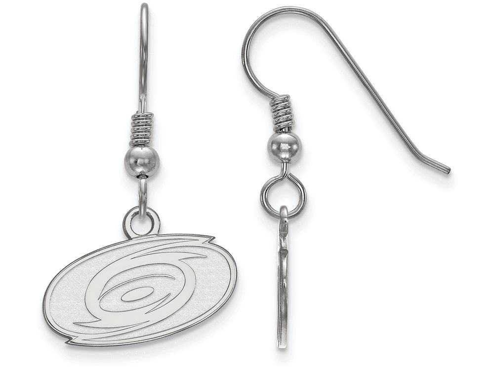 Logoart 925 Sterling Silver Carolina Hurricanes Extra Small Dangle Earrings Wire