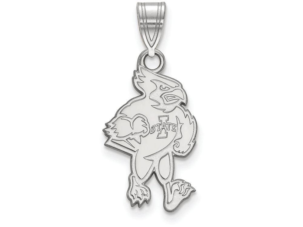LogoArt Sterling Silver Iowa State University Large Pendant Necklace