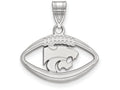 LogoArt Sterling Silver Kansas State University Pendant Necklace In Football