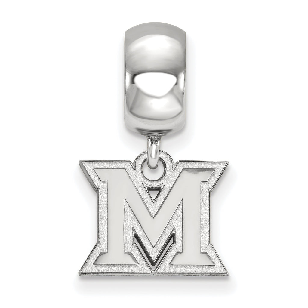 LogoArt Sterling Silver Miami University Bead Charm Charm Xs Dangle Bead Charm