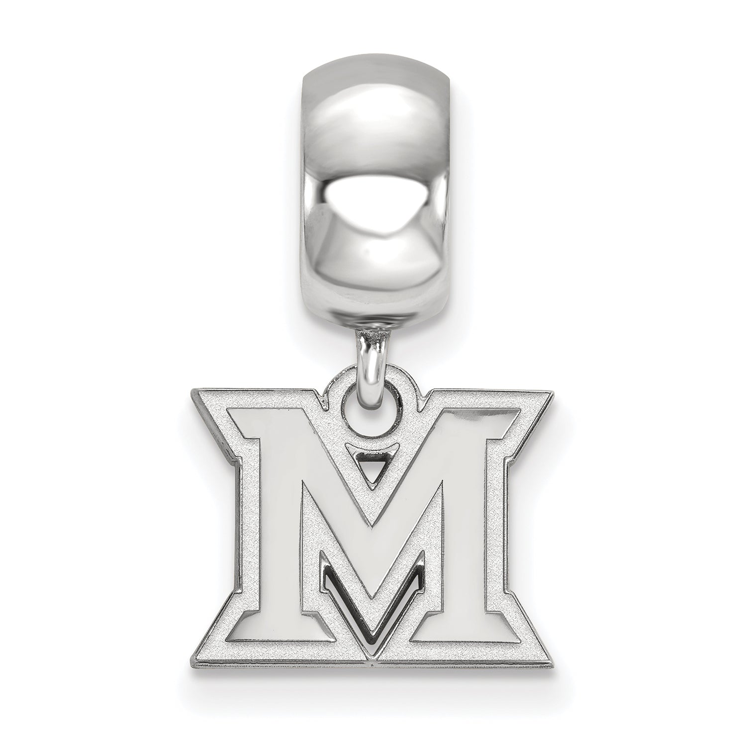 LogoArt Sterling Silver Miami University Bead Charm Charm Xs Dangle Bead Charm