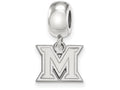 LogoArt Sterling Silver Miami University Bead Charm Charm Xs Dangle Bead Charm