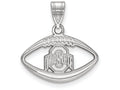 LogoArt Sterling Silver Ohio State University Pendant Necklace In Football
