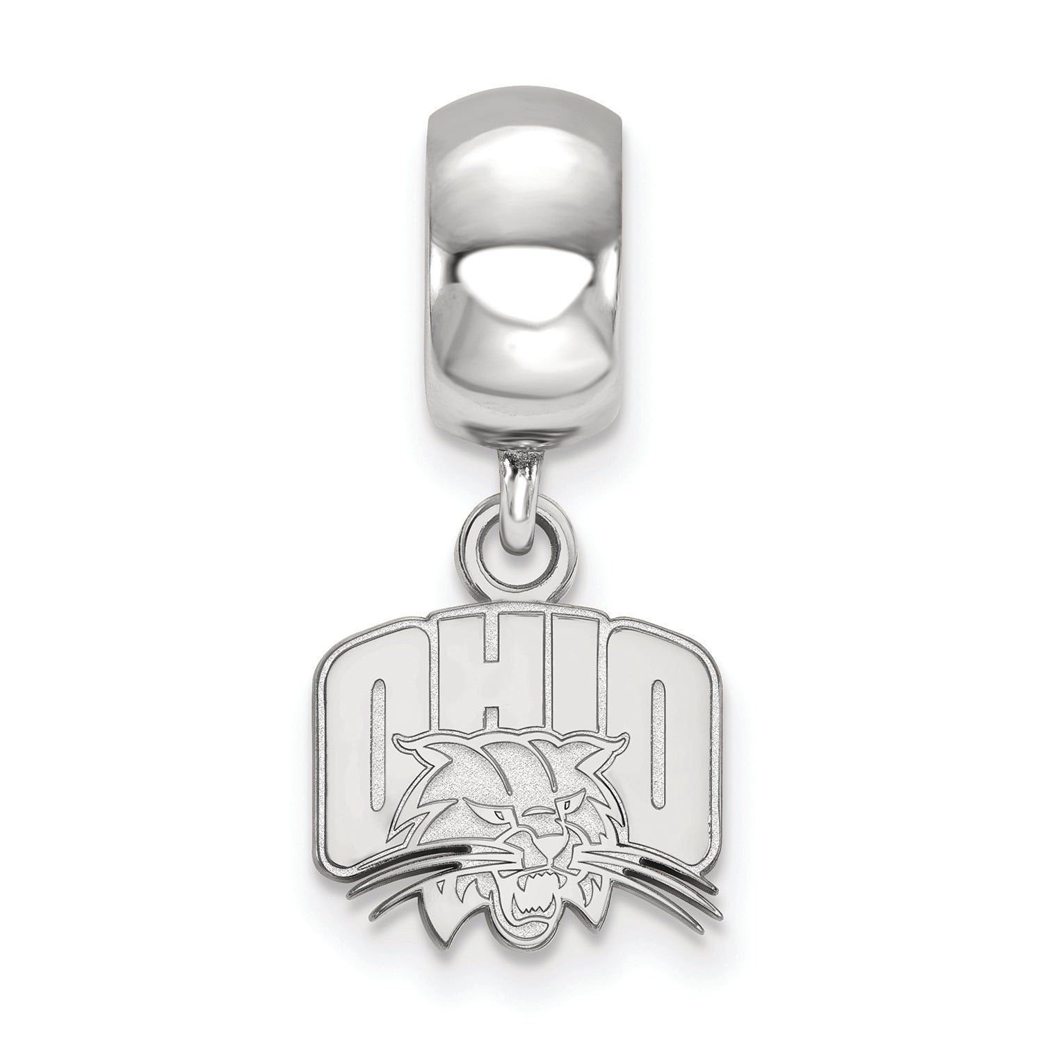 LogoArt Sterling Silver Ohio University Bead Charm Charm Xs Dangle Bead Charm