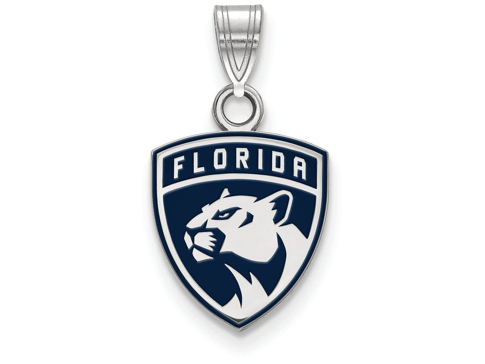 Logoart 925 Sterling Silver Florida Panthers Small Enamel Pendant