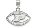 LogoArt Sterling Silver Purdue Pendant Necklace In Football