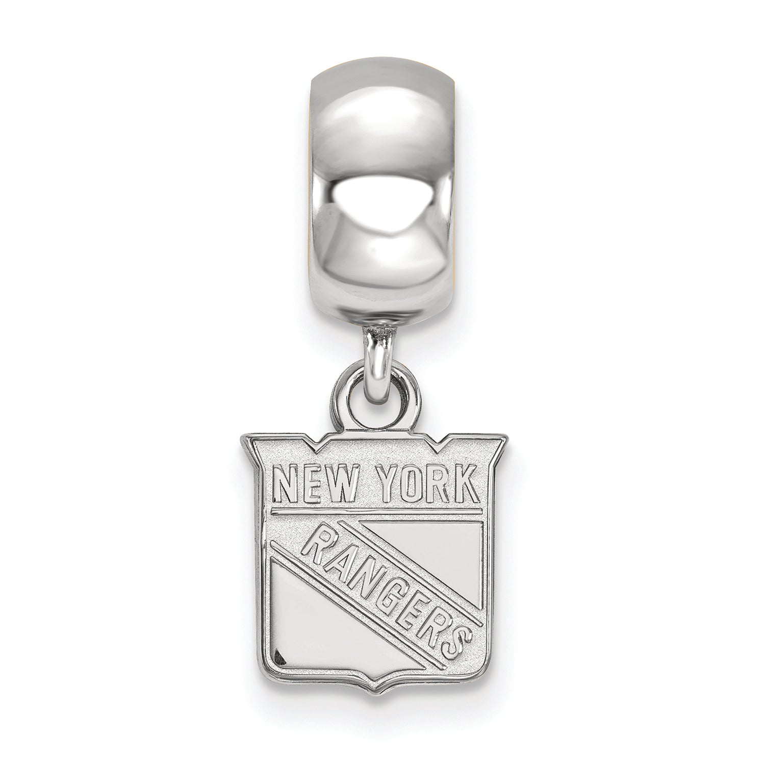 LogoArt Sterling Silver New York Rangers Bead Charm Charm Xs Dangle Bead Charm