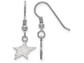 Logoart 925 Sterling Silver Dallas Stars Extra Small Dangle Earrings Wire