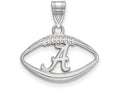 LogoArt Sterling Silver University Of Alabama Pendant Necklace In Football