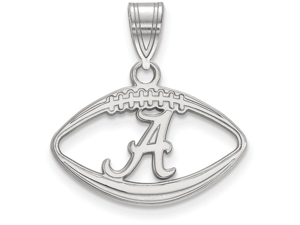LogoArt Sterling Silver University Of Alabama Pendant Necklace In Football